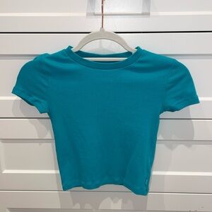 Tna crop top size:xs colour:greenish blue